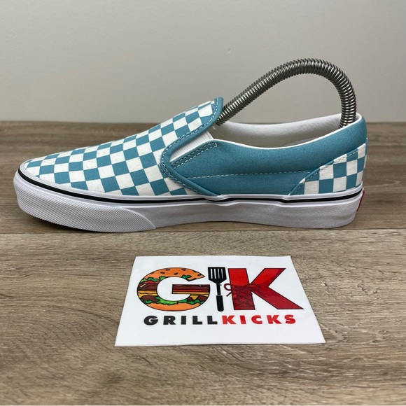 Vans Women’s/Kids Classic Slip-On Checkerboard Delphinium Blue - Picture 3 of 5